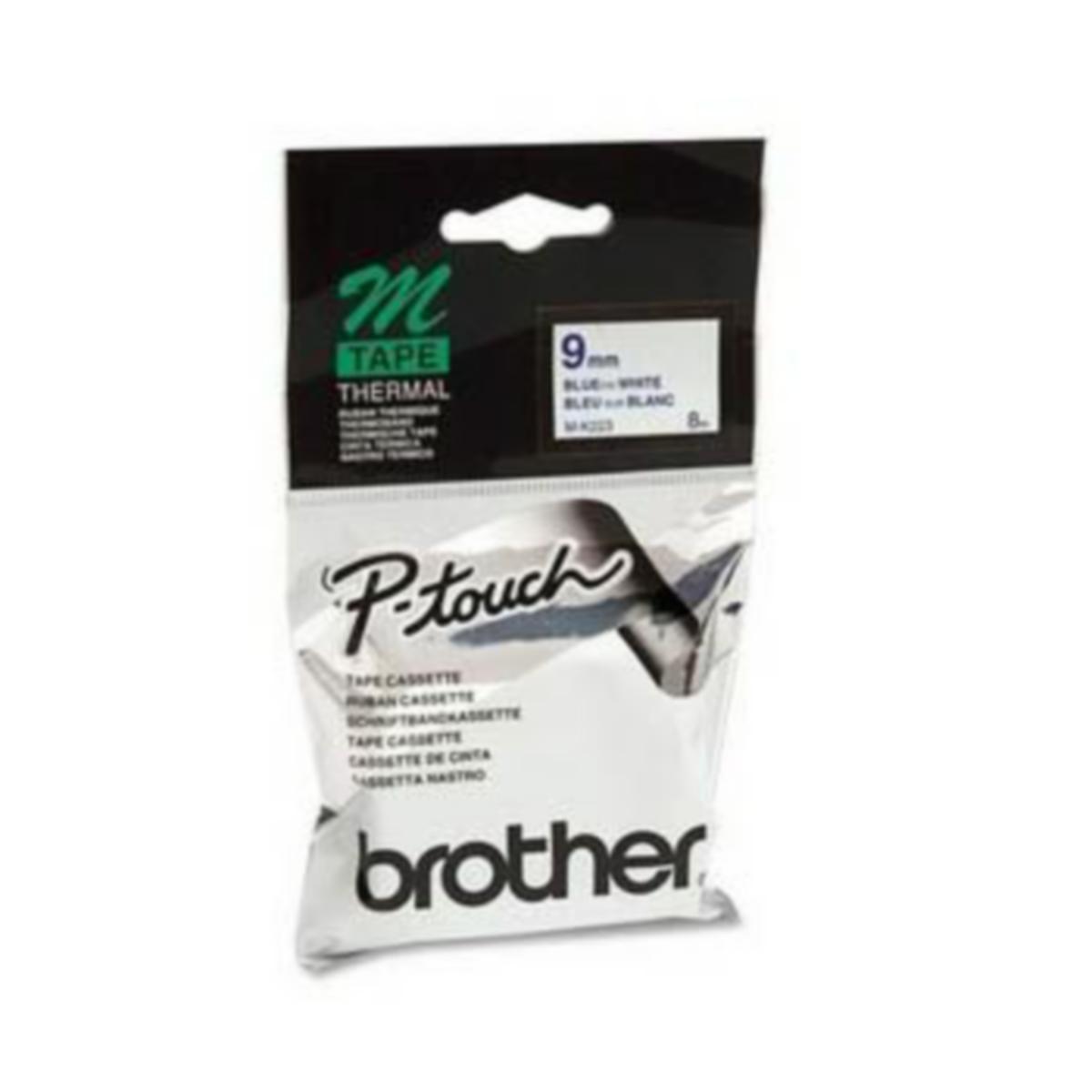 Tape Brother - Brothertape 9mm svart/hvit Brother M-K221