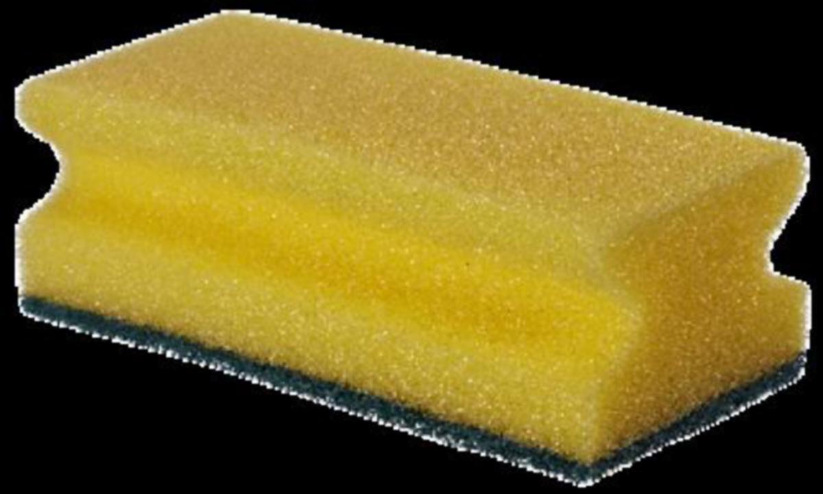 Rengjøringssvamp Kron grønn - Rengjøringssvamp grønn Kron 14X7X5cm m/grep 10pk
