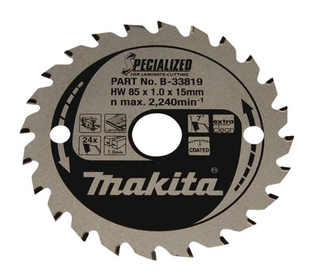 Sirkelsagblad Makita spesial TCT lam Ø85x15x1.0mm 24T - Sirkelsagblad spesial TCT lam Makita Ø85x15x1.0mm 24T