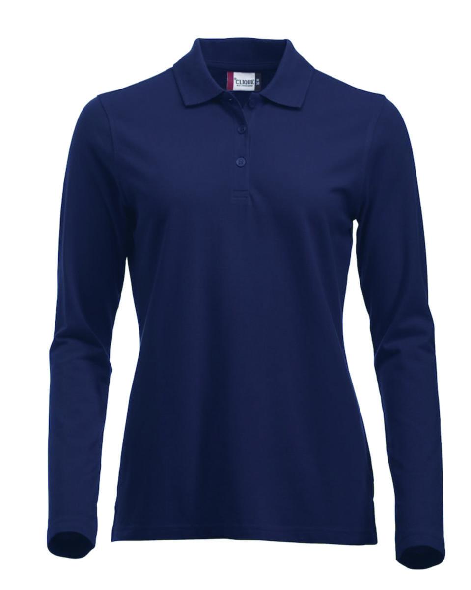 Piqueskjorte dame Clique™ Classic Marion lang erm 028247 - Piqueskjorte l.erm dame Clique Marion Marine str 2XL