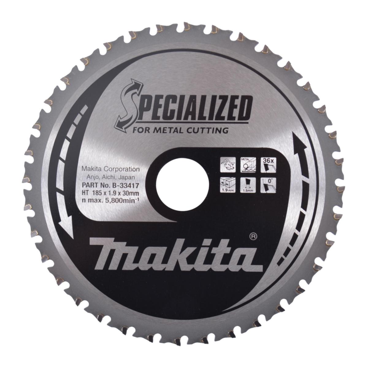 Sirkelsagblad Makita spesial TCT met - Sirkelsagblad spesial TCT met Makita Ø185x30x1.9mm 36T