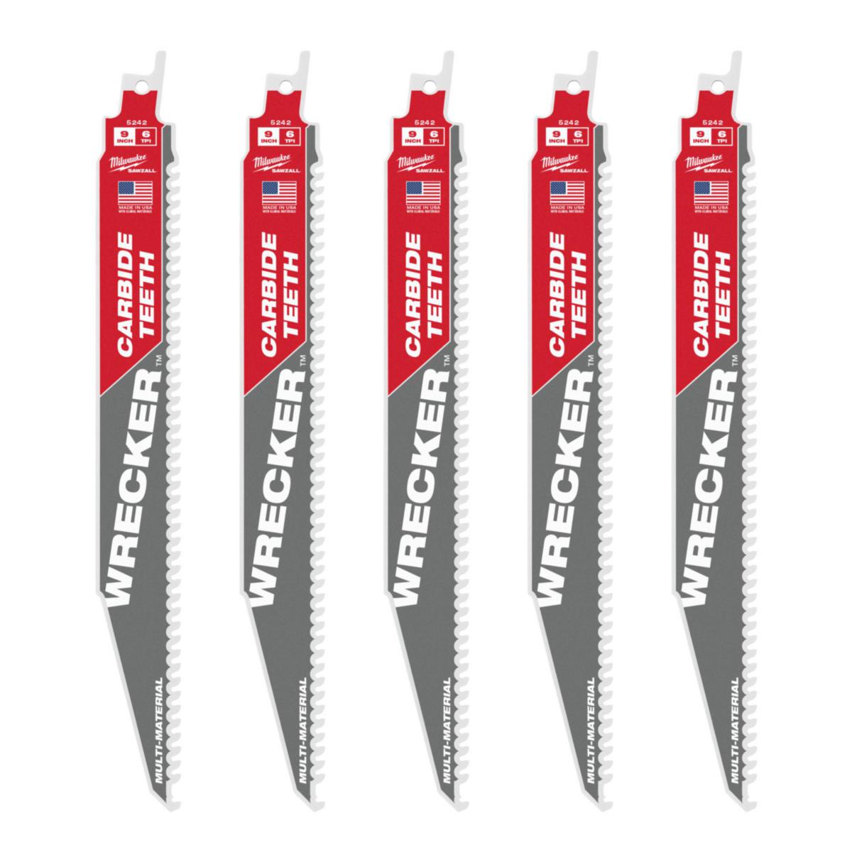 Bajonettsagblad Milwaukee Wrecker Karbid demo - Bajonettsagblad Wrecker Karbid Milwaukee dem 230mm/TPI6 5pk