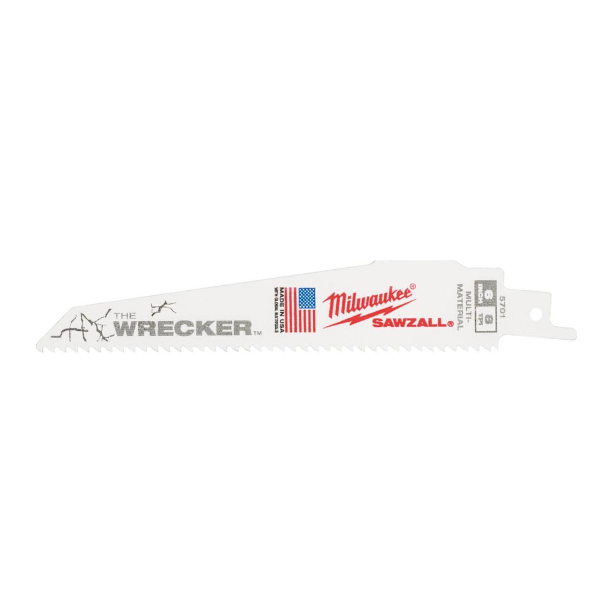 Bajonettsagbladsett Milwaukee SAWZALL™ Wrecker - Bajonettsagblad HD Wrecker Milwaukee 150mm/TPI7/11 5pk