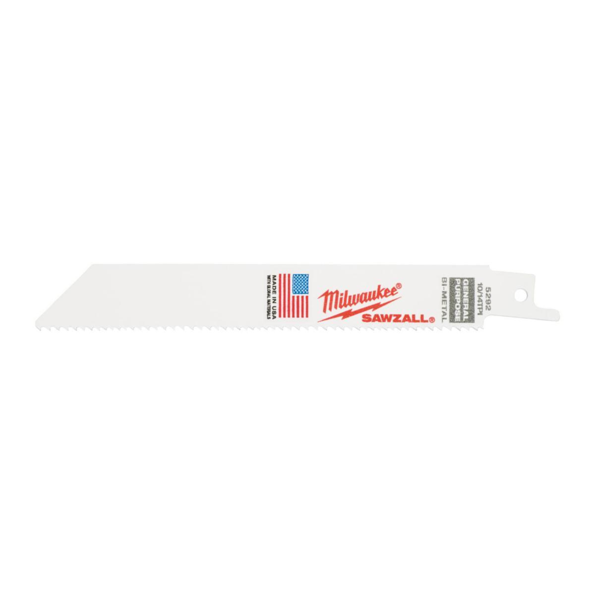 Bajonettsagblad Milwaukee Universal HSS-stål - Bajonettsagblad Universal Milwaukee 150mm/TPI10/14 5pk
