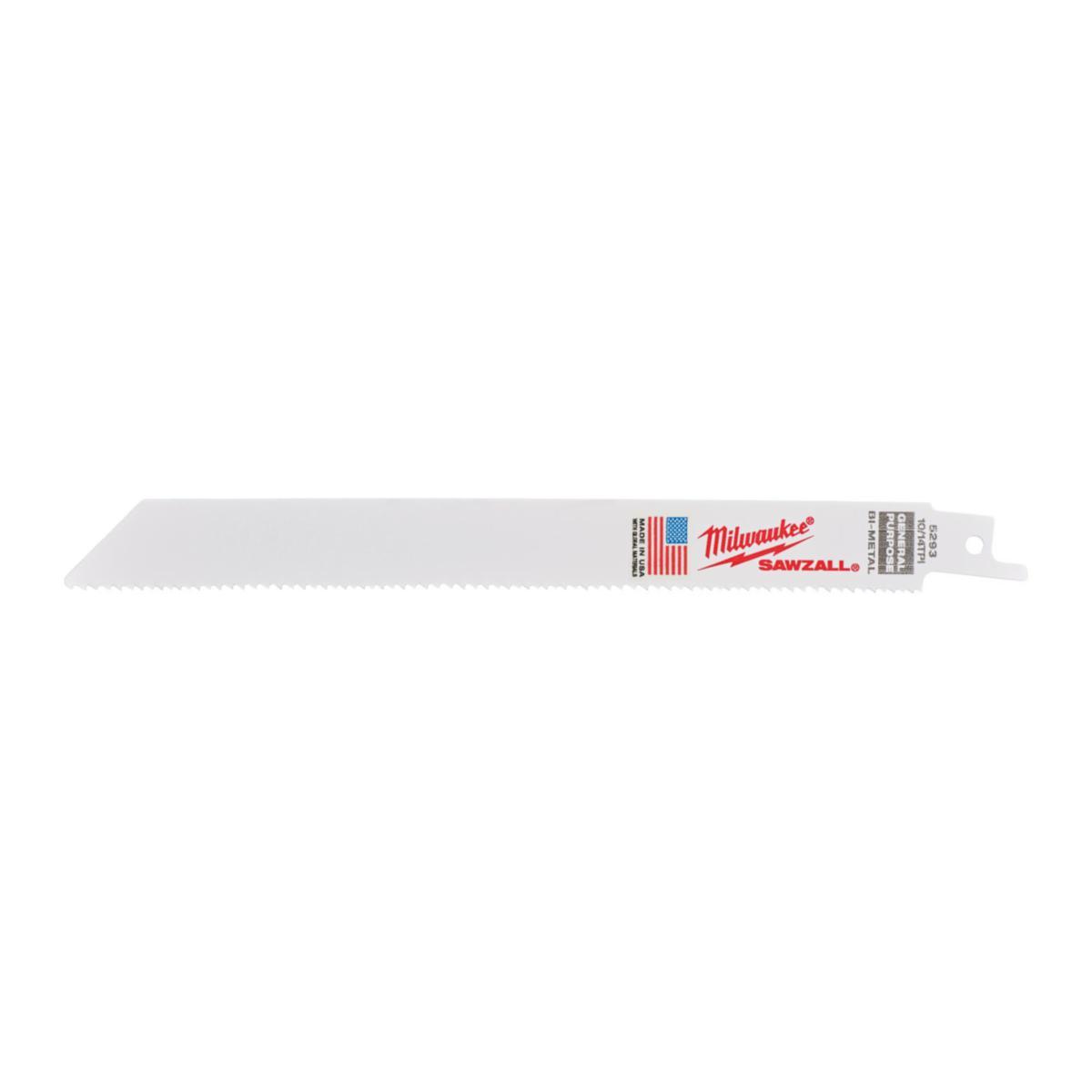 Bajonettsagblad Milwaukee Universal HSS-stål - Bajonettsagblad Universal Milwaukee 200mm/TPI10/14 5pk