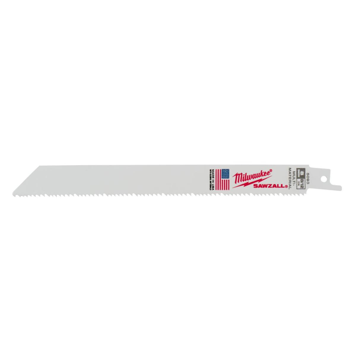 Bajonettsagblad Milwaukee Universal HSS-stål - Bajonettsagblad Universal Milwaukee 200mm/TPI8/12 5pk