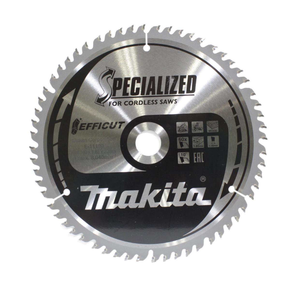 Sirkelsagblad Makita efficut TCT tre - Sirkelsagblad efficut TCT tre Makita Ø190x20x1.85mm 60T