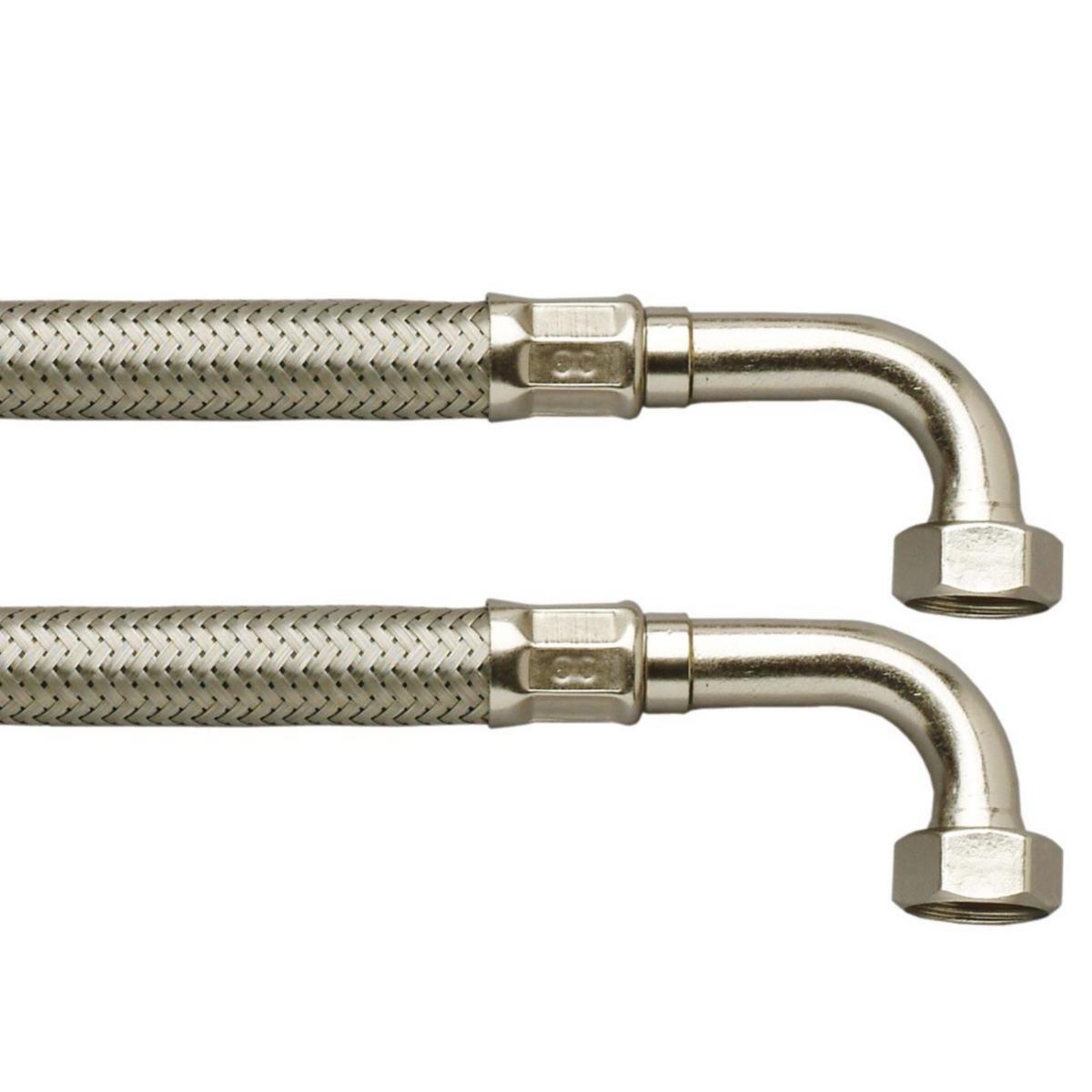 Trykkslange omspunnet TP- SPX/silikon vinkel/vinkel kobling - a-collection - 1/2Vx3/4V L-800mm trykkslange omspunnet TP - spx/silikon