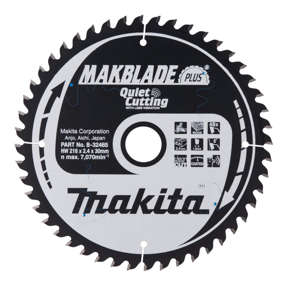 Sirkelsagblad Makita makblade TCT tre - Sirkelsagblad makblade TCT tre Makita Ø216x30x2.4mm 48T