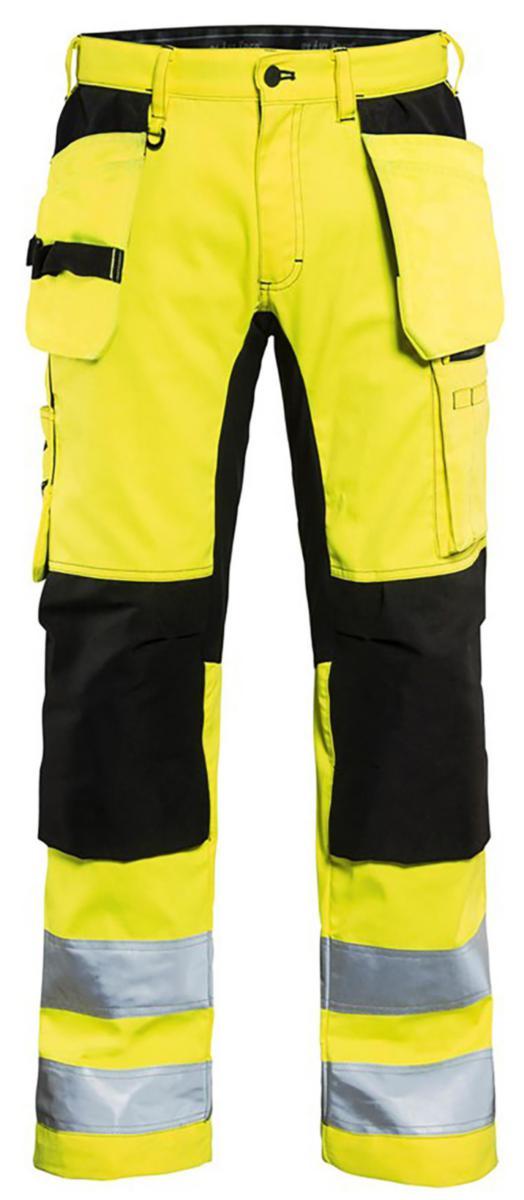 Håndverksbukse 4X Blåkläder 1552 HiVis kl.2 - Håndverksbukse 4X Blåkläder 1552 HiVis kl.2 gu/sv str C50