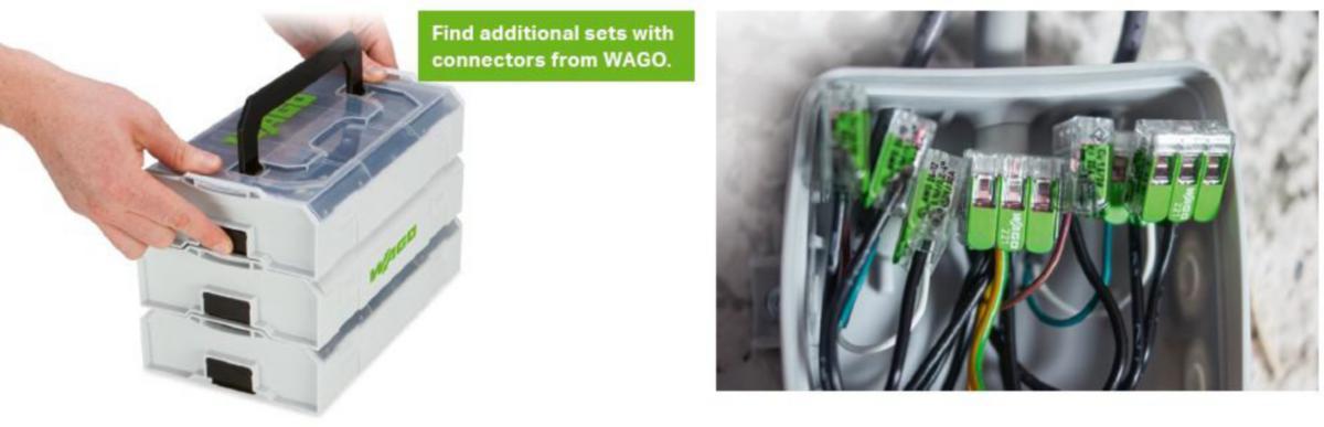 Skjøtekontakt-sett Wago L-BOXX® Mini; Serie 221 Grønn - Skjøtekontakt-sett Skjøtekontakt-sett; L-BOXX® Mi