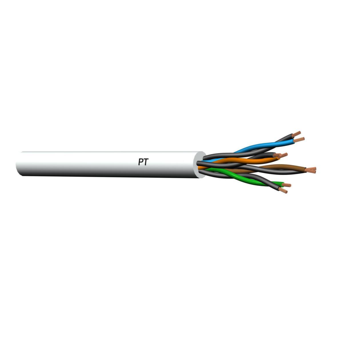 Parkabel Nexans PT HF uskjermet - 4 par 0.6 PT HF 150m kabel i bøtte B2