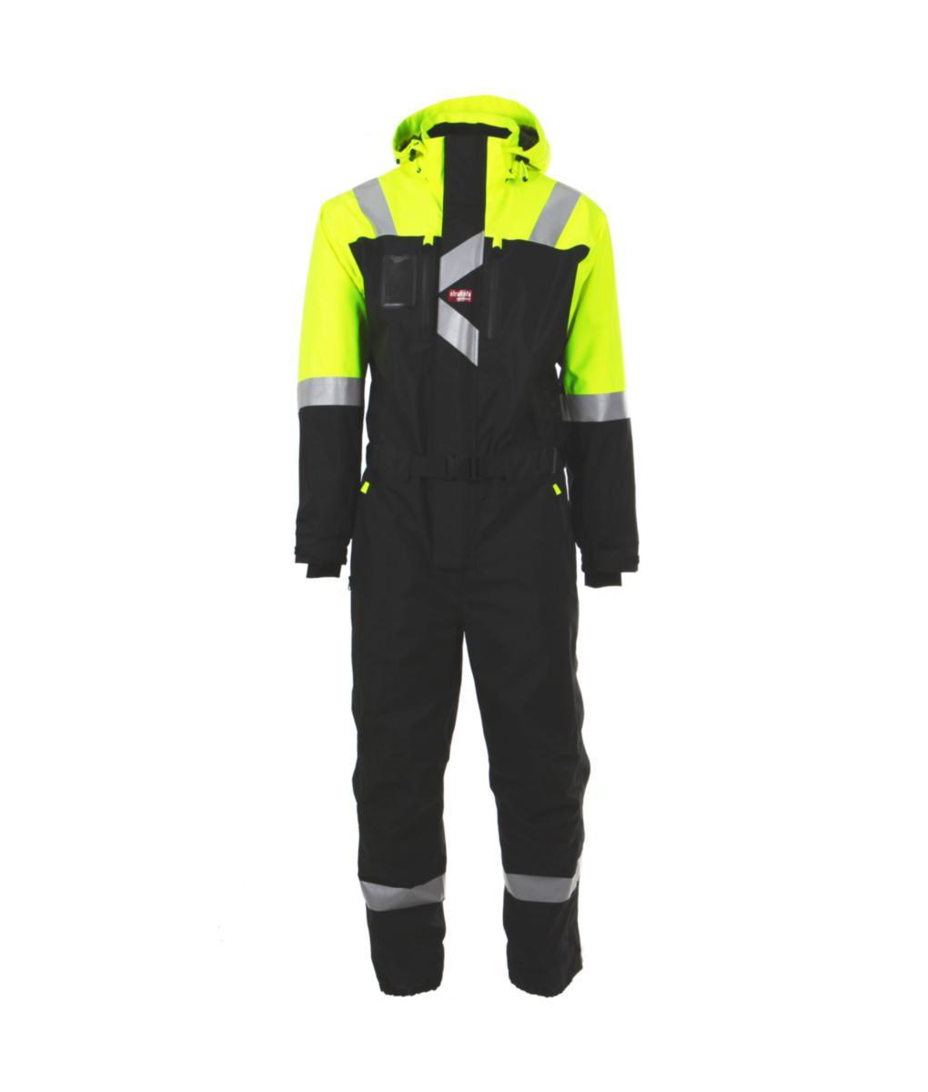 Kjeledress Aquapro 284-2706 - Kj.dress Aquapro sv/gul S Pust Vind Vannav. Poly 170g/m2