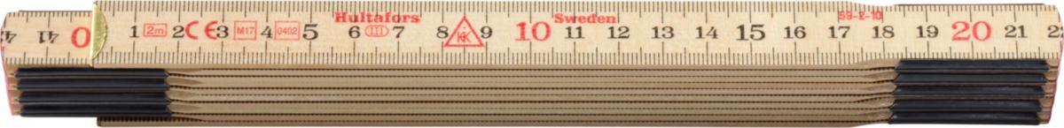 Meterstokk Hultafors 59 - Meterstokk 59 Hultafors 2m tre 10 ledd