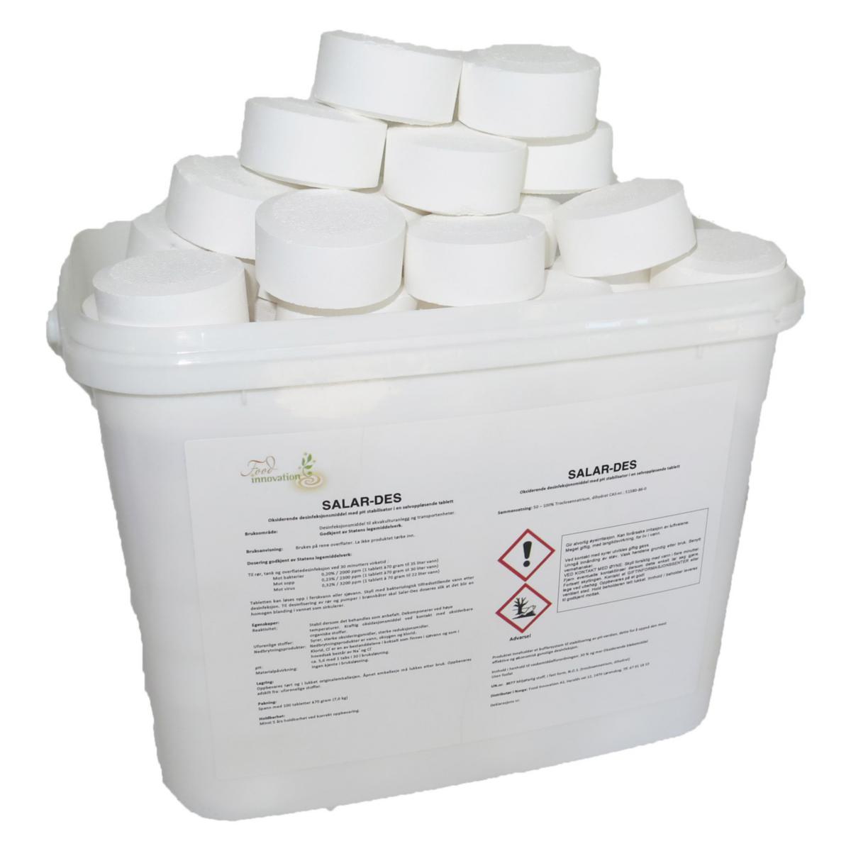 Desinfeksjonstablett BG Salar Des - Desinfeksjonstablett Salar Des BG 100 x 70 g
