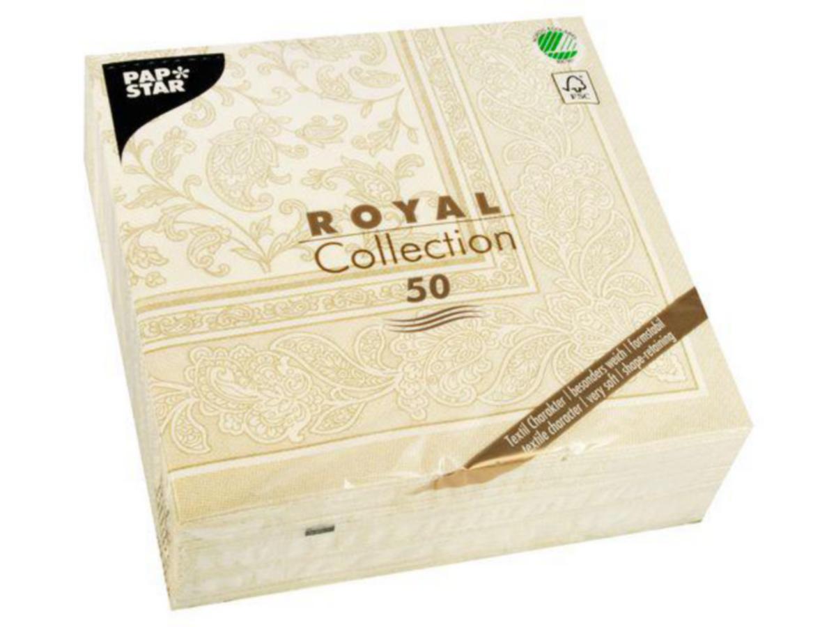 Serviett Papstar - Serviett Royal Collection 40cm Papstar Ornament 50pk
