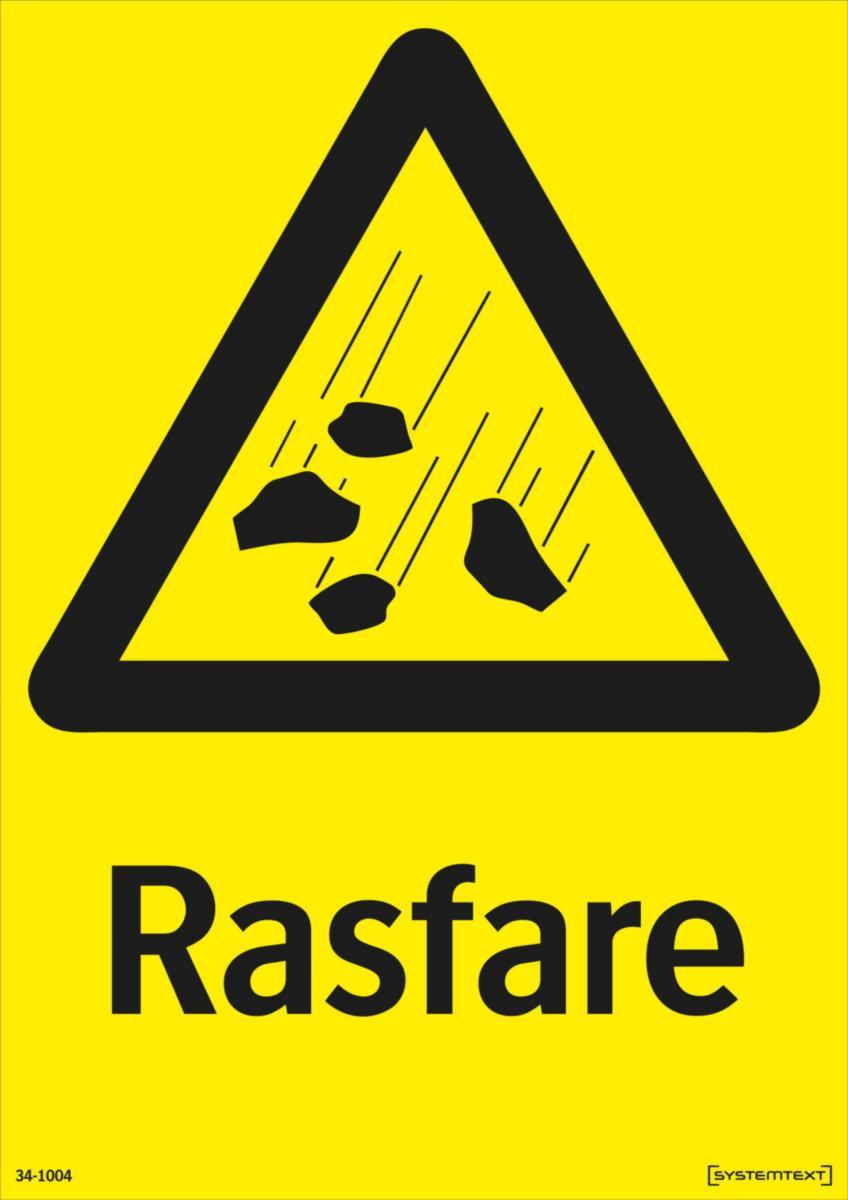 Skilt Systemtext "Rasfare" - Skilt Rasfare Systemtext 210x297mm HP