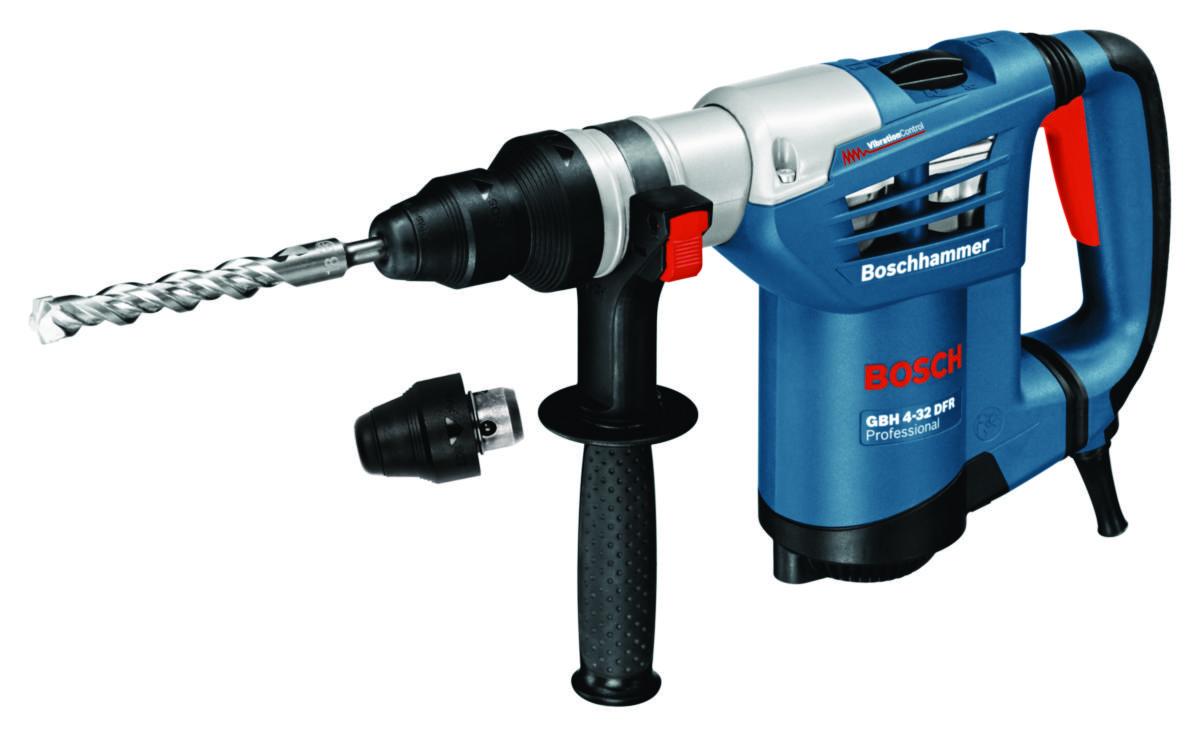 Borhammer Bosch GBH 4-32 DFR m/selvspennende Chuck 13mm - Borhammer GBH 4-32 DFR Bosch 900W transportkoffert