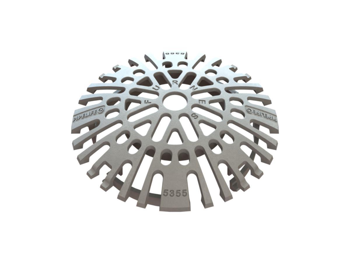 Kuppelrist f/Pipelife 630mm stigerør 40 T Furnes 5355 - Furnes lav kuppelrist 5355 40T f/630mm sandfangkum Pipelife