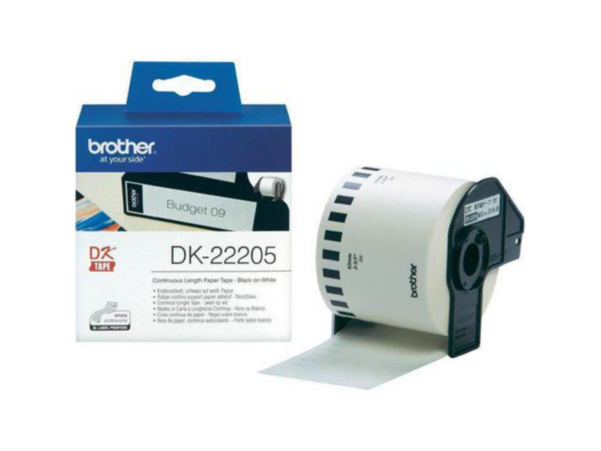 Etikett DK22205 Brother - Etikett DK22205 Brother 62mm x 30,48meter