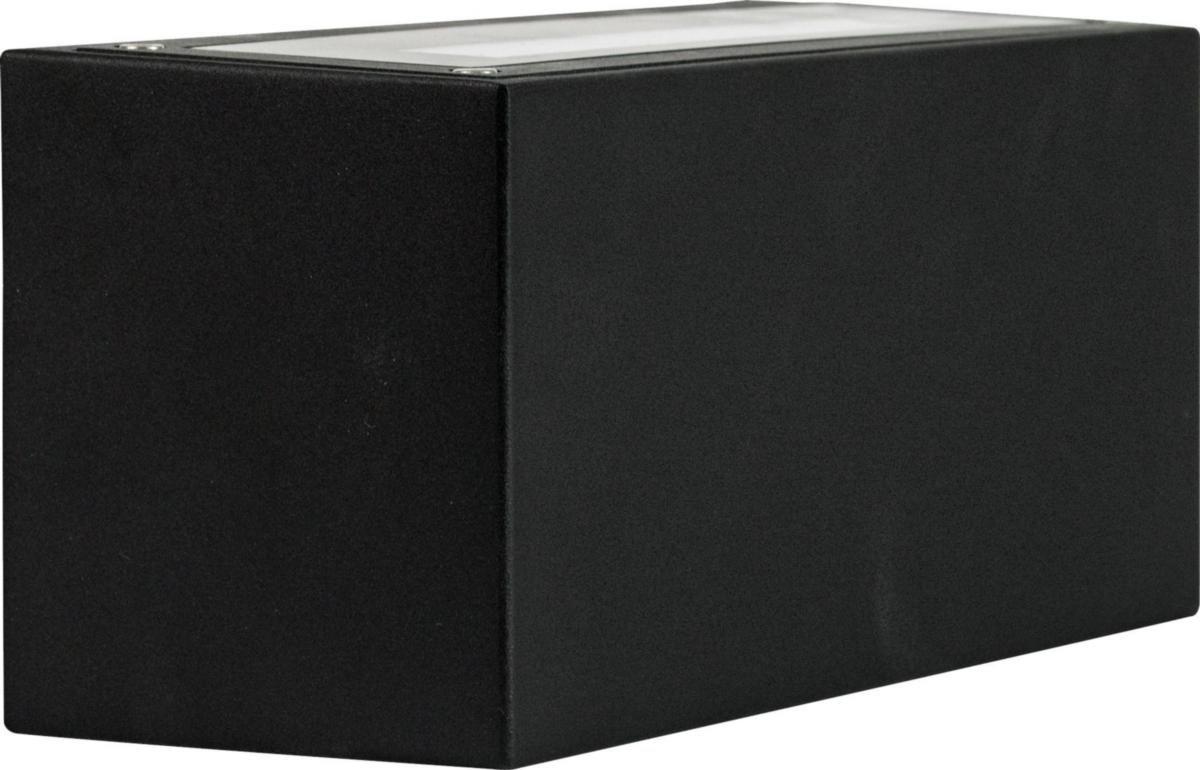 Veggarmatur Unilamp Case opp/ned LED - Case 2x6W IP55 Sort Veggarmatur opp/nedlys