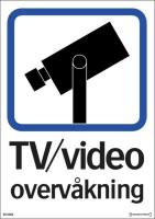 Skilt Systemtext "Tv/video overvåkning"