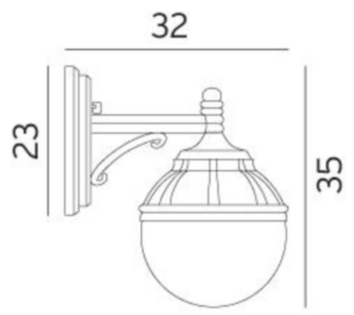 Veggarmatur Norlys Bologna 311 - Vegglampe Bologna 311 hvit