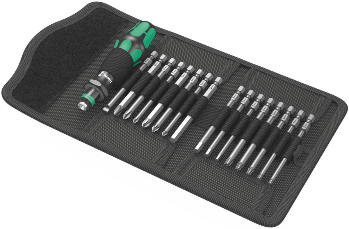 Bitssett Wera Kraftform Kompakt 60 - Bitskassett Kraftform Kompakt Wera 60 1/4" 89mm 17 del sett