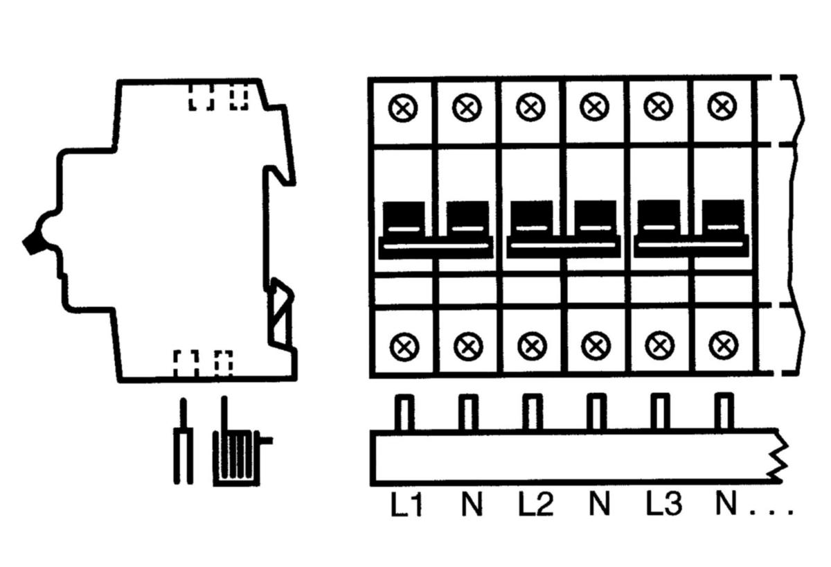 Samleskinne ABB PS - Skinne PS4/18N
