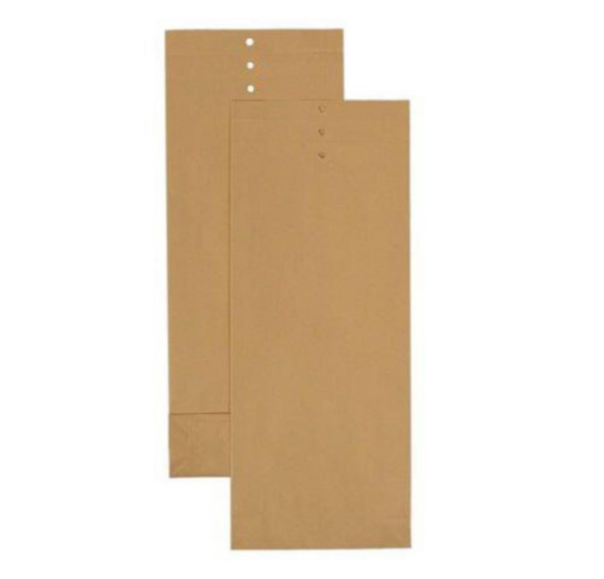 Prøvepose 140x345x50mm - Prøvepose 140x345x50mm brun 120g 250stk