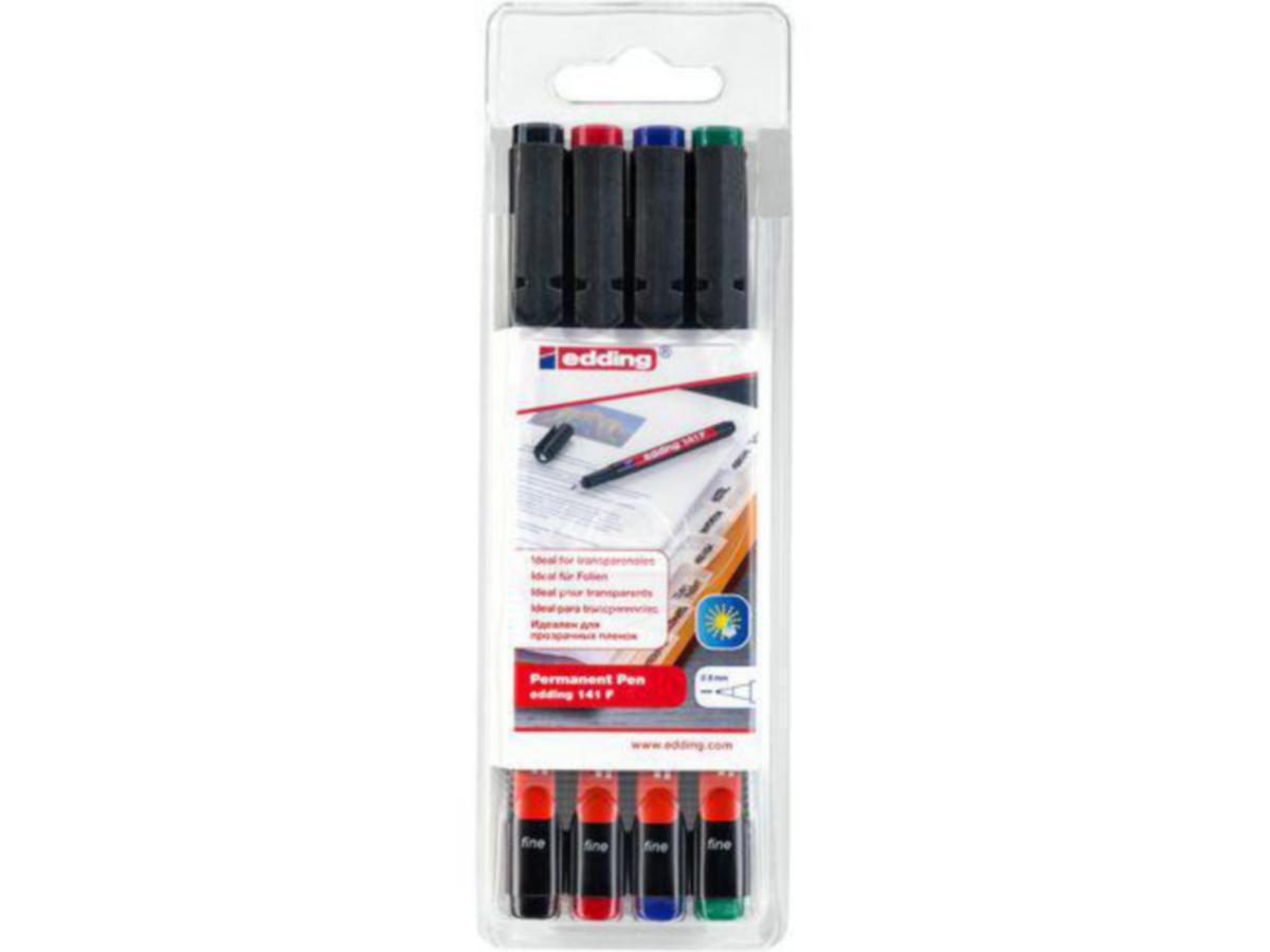 Overheadpenn 151F Edding - Overheadpenn 151F Edding 0.6mm fire farger