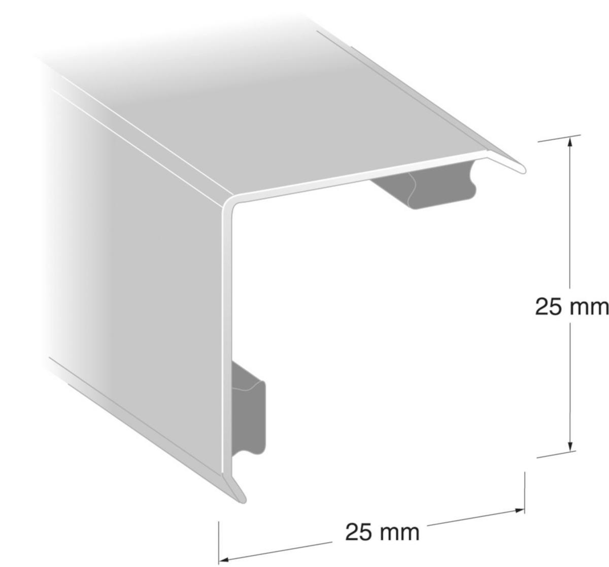 Hjørnebeskyttelse rustfritt - Hjørnebeslag rustfritt 50x50mm Duri 50x50X1500mm