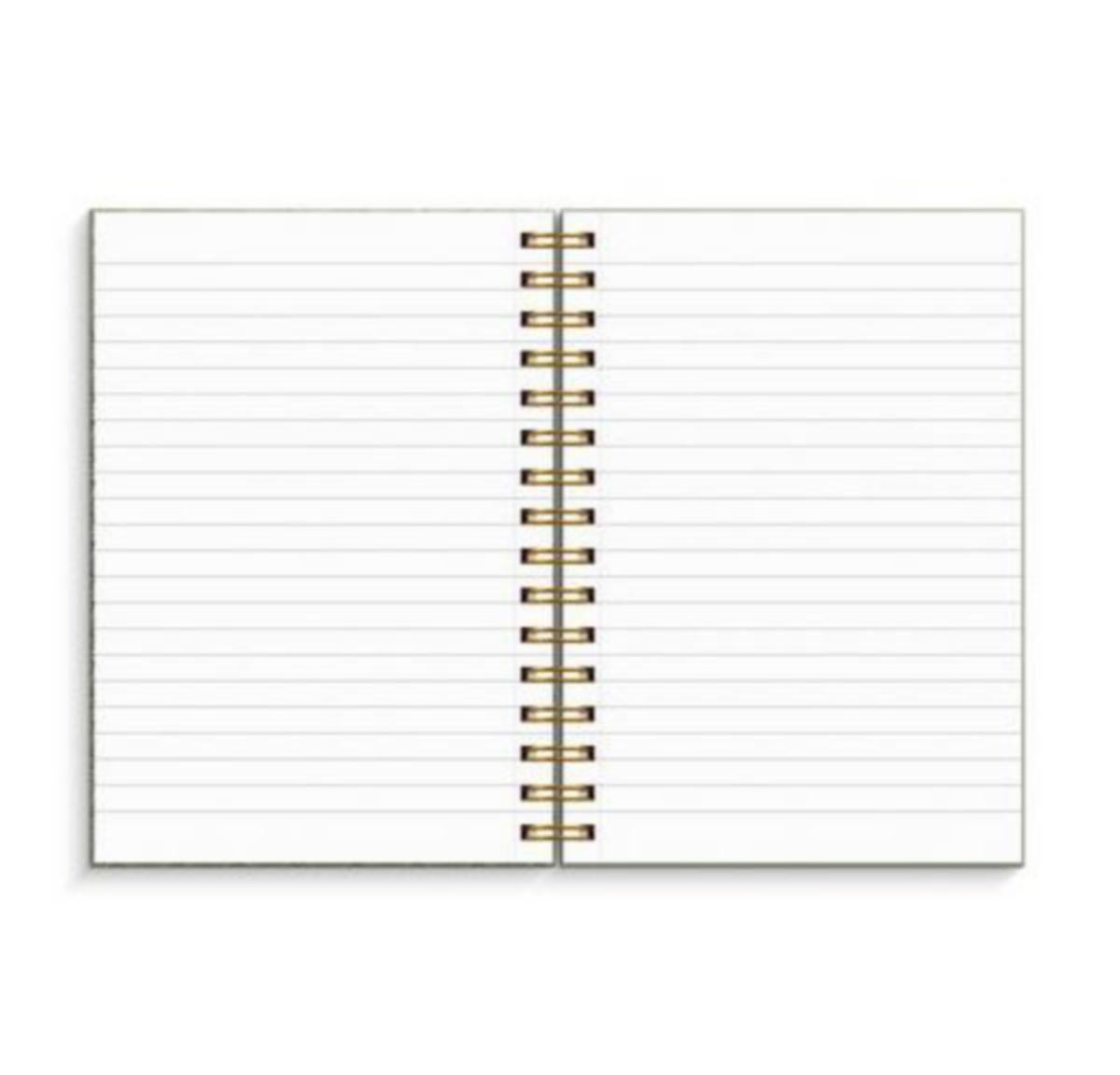 Spiralbok Burde Linjert - Spiralbok Linjert 150 Sider Burde A5 Art Deco