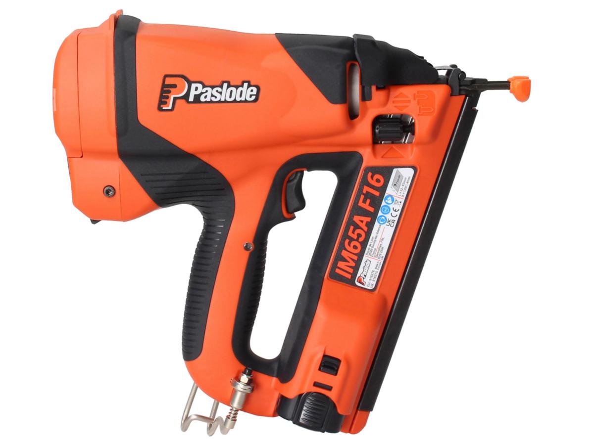 Dykkertpistol Paslode IM65A F16 vinklet - Dykkertpistol IM65AF16 gass Paslode 20° 1.6 X 32-63mm