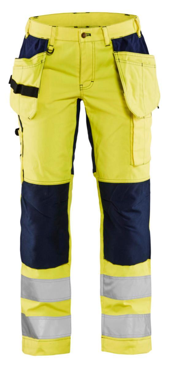 Håndverksbukse dame Blåkläder 7163 HiVis kl.2 - Håndverksbukse dame Blåkläder 7163 HiVis kl.2 gul/ma str C34