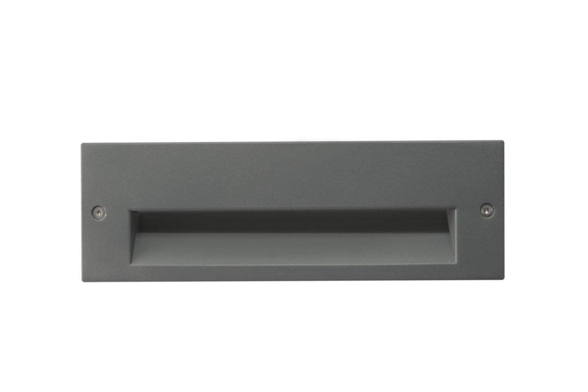 Veggarmatur Unilamp I-Brick H-ramp LED - I-Brick H-Ramp 4.1W LED 3K Grafitt m driver og boks IP65