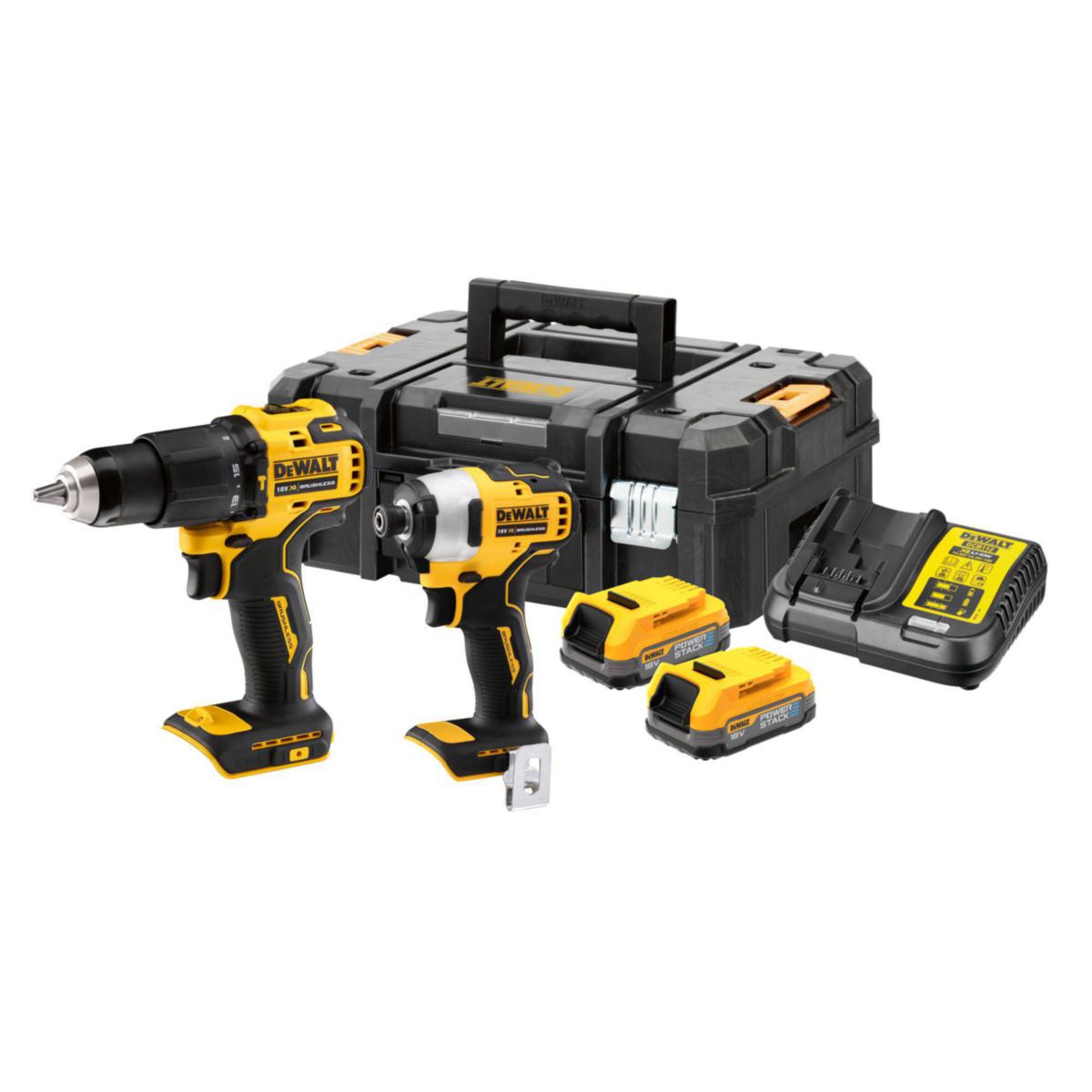 Kompipakke DCK2062E2T-QW DeWalt 2x1.7Ah TSTAK - Kompipakke DCK2062E2T-QW DeWalt 2x1.7Ah TSTAK