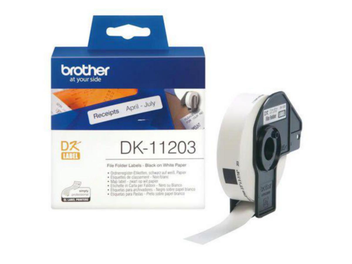 Etikett DK11203 Brother - Etikett DK11203 Brother 17x87mm 300 stk