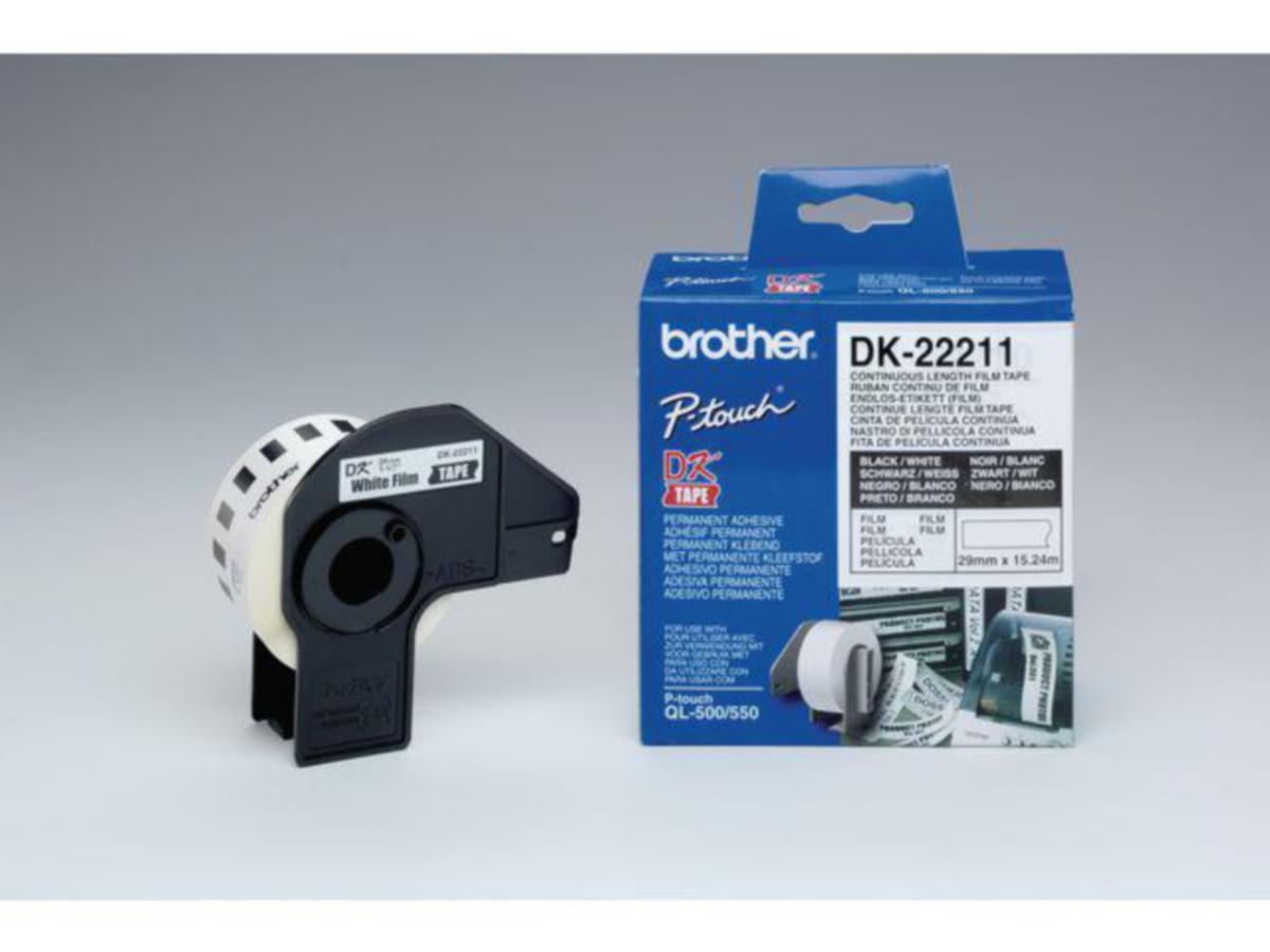 Etikett DK22211 Brother  - Etikett DK22211 Brother 29mm x 15,24m plast