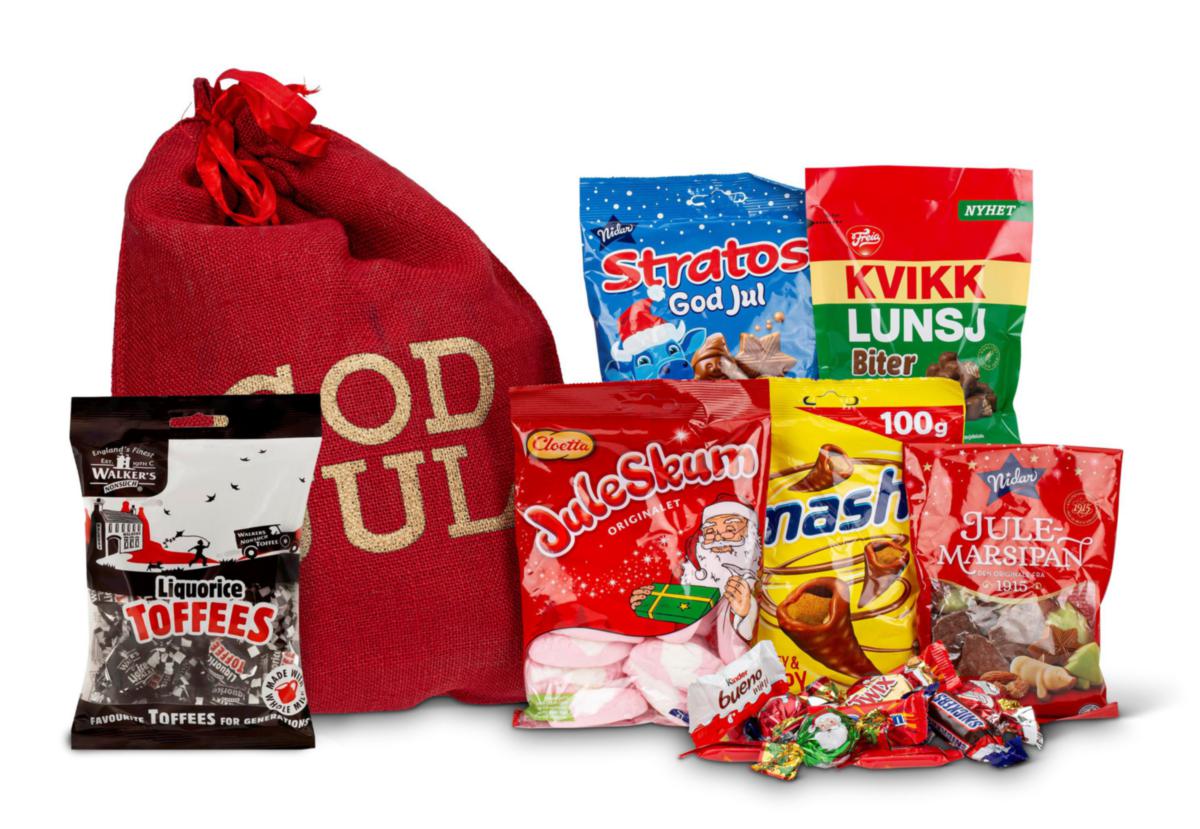 Julesekk Nissens favoritter - Godteri julesekk Nissens favoritter 800g
