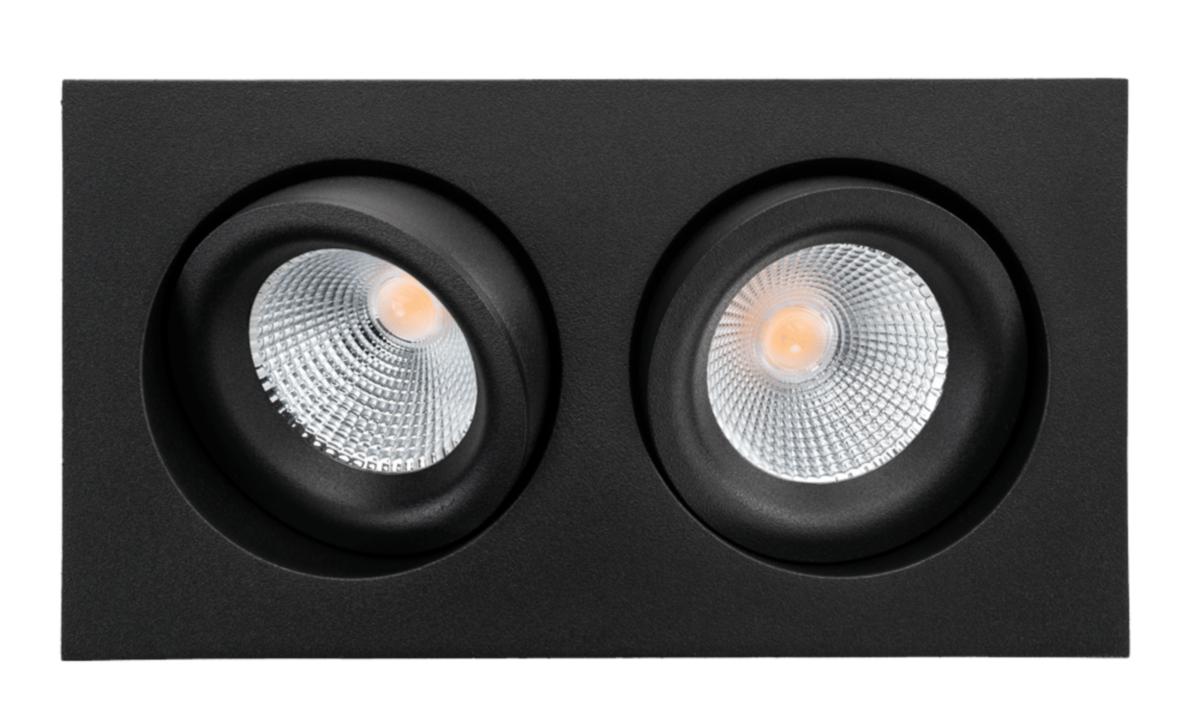 Downlight Sg® Junistar Lux Square 2X - JUNISTAR LUX SQUARE 2X SORT 2700k