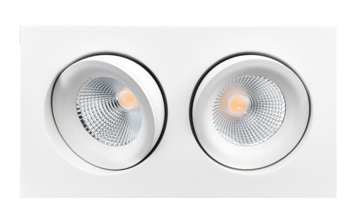 Downlight Sg® Junistar LUX SQUARE - JUNISTAR LUX SQ 2X HVIT 4K