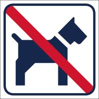 Dekal Systemtext Piktogram hunder forbudt