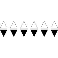 Kontrastmerking glass Systemtext trekant sort/hvit