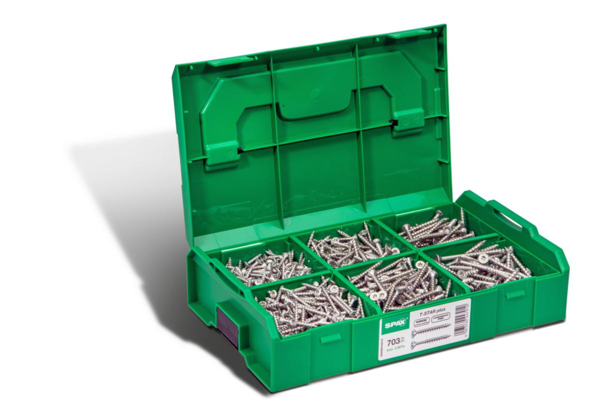 Sortimentskrin TFT liten SPAX - Sortimentskrin SPAX-S TFT liten 6 dim 700 stk