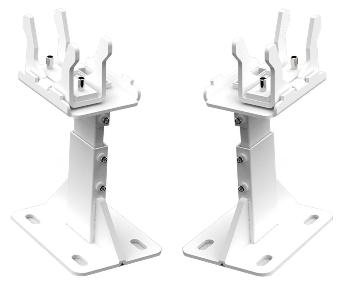 Gulvkonsoll for radiator, Henrad - Gulvkonsoll hvit T22-44 (2stk) for ferdig gulv. Henrad