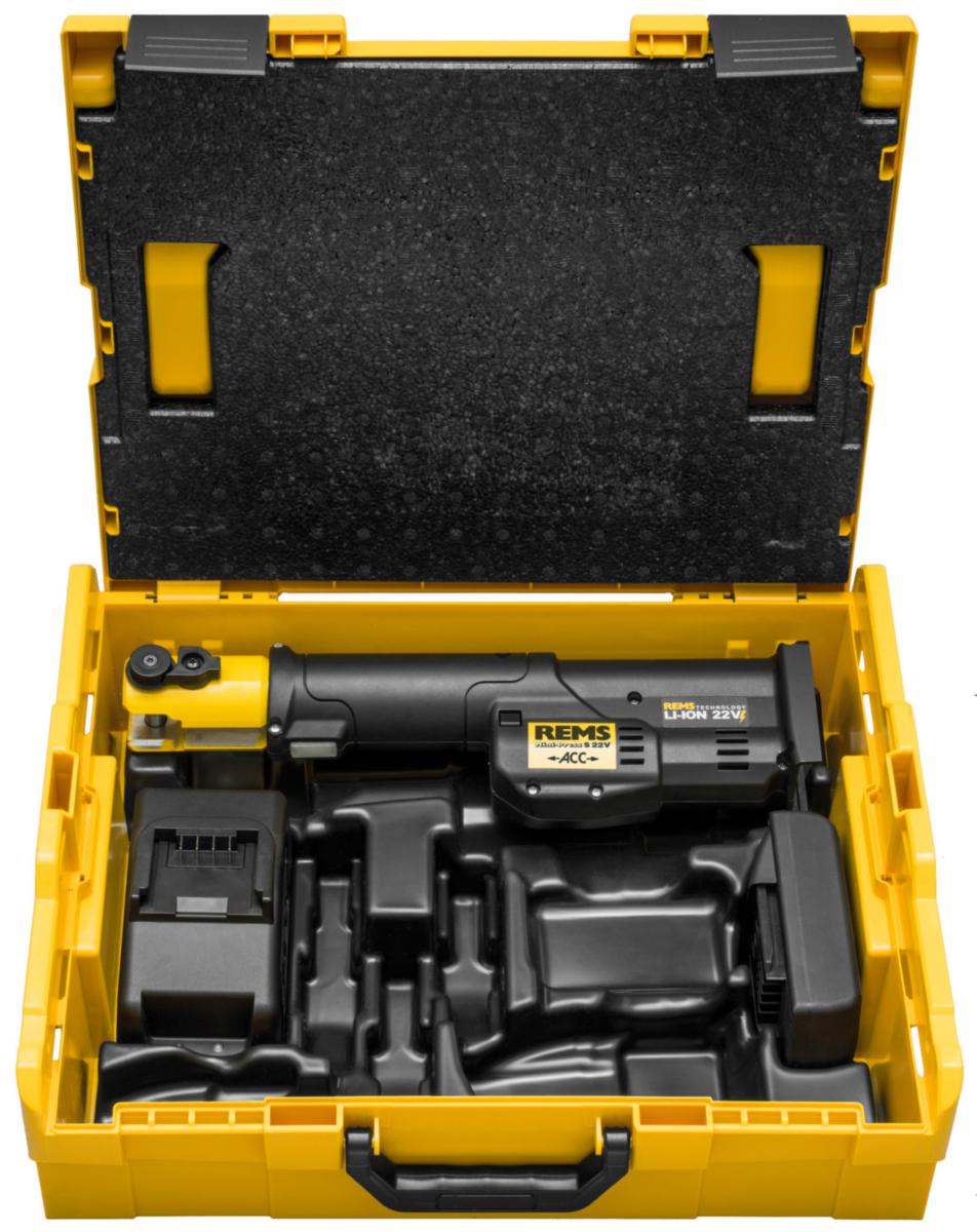 Pressmaskin REMS Mini-Press S 22V ACC i L-Boxx Li-Ion 21.6 V-1.5Ah - Radialpresse Mini-Press S 22V Rems ACC L-Boxx