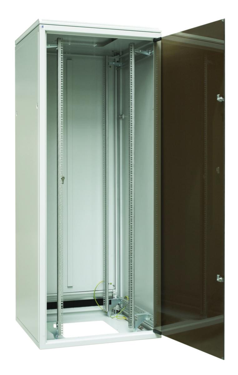 Gulvskap 19" SZB Centex Knutsen - Gulvskap 42Ux800x800 med glassdør. prosj.ral 7035