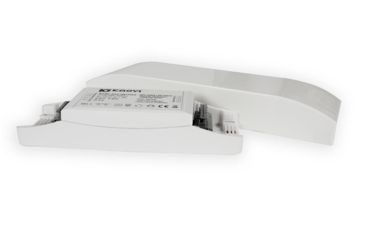 Driver 16W 4x450mA m/deksel - Driver LED 4x4W 450mA dimbar m/deksel