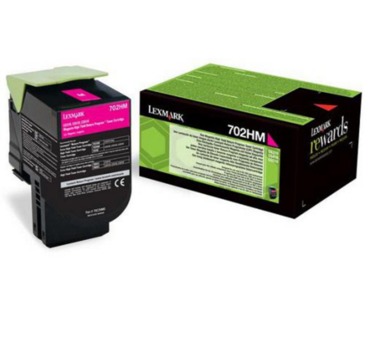 Toner 70C2HM0 Lexmark CS410DN rød - Toner 70C2HM0 Lexmark CS410DN rød